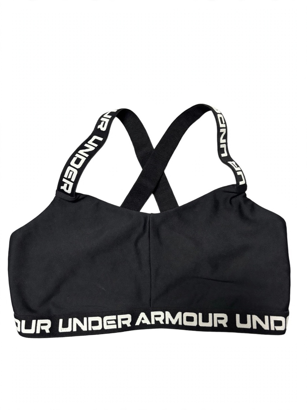Under Armour Sports Bra M 1370896S22 Black Cross Back Logo MD/M/M S22 Women’s